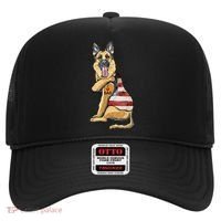 German Shepherd Tattoo Dog I Love Dad Fathers Day Hat thumb 0