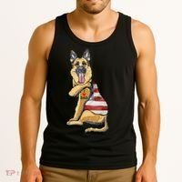 German Shepherd Tattoo Dog I Love Dad Fathers Day Tank Top thumb 3