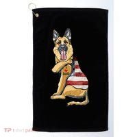 German Shepherd Tattoo Dog I Love Dad Fathers Day Golf Towel thumb 0