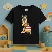 German Shepherd Tattoo Dog I Love Dad Fathers Day Toddler T-Shirt thumb 3