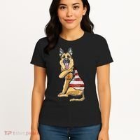 German Shepherd Tattoo Dog I Love Dad Fathers Day Women's T-Shirt thumb 4