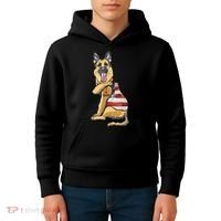 German Shepherd Tattoo Dog I Love Dad Fathers Day Kids Hoodie thumb 4