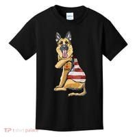 German Shepherd Tattoo Dog I Love Dad Fathers Day Kids T-Shirt thumb 0