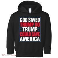 God Saved Trump So Trump Could Save America Toddler Hoodie thumb 0