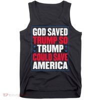 God Saved Trump So Trump Could Save America Tank Top thumb 0