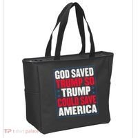 God Saved Trump So Trump Could Save America Tote Bag thumb 2