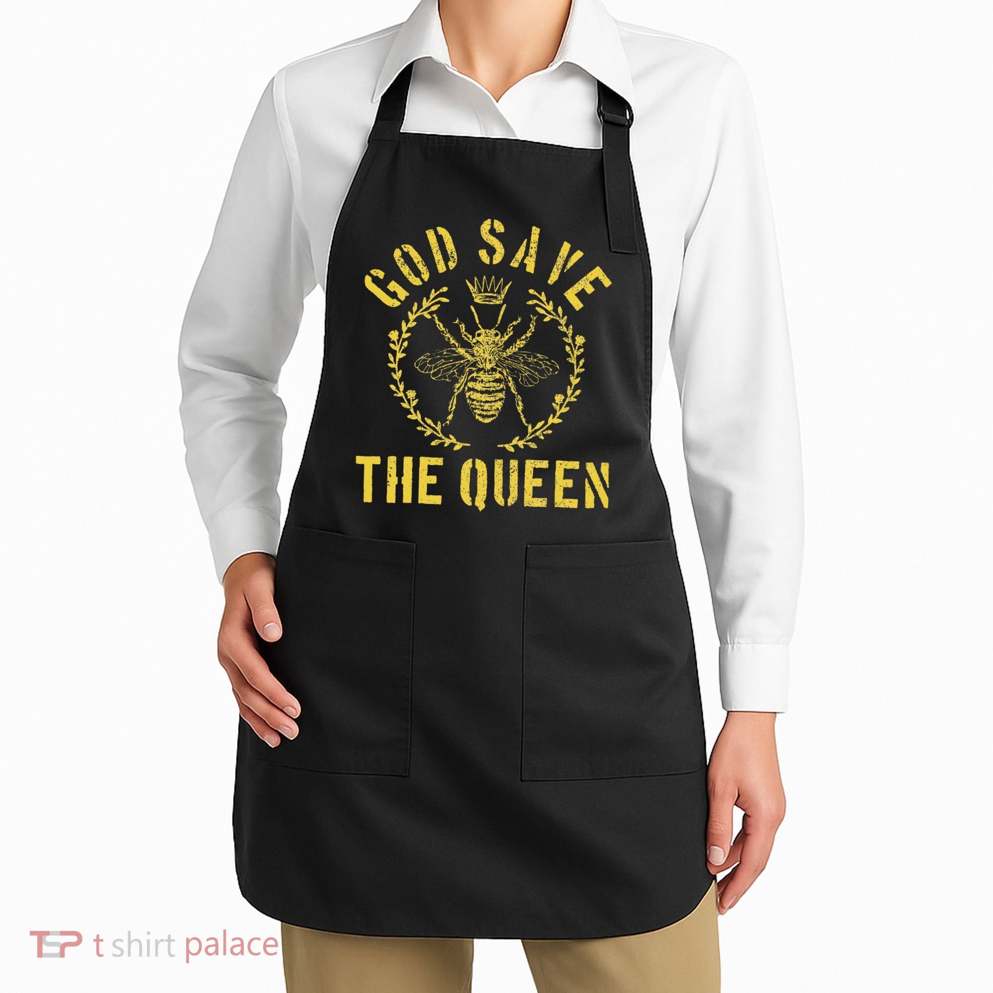 God Save The Queen Bee Queen Bee Apron