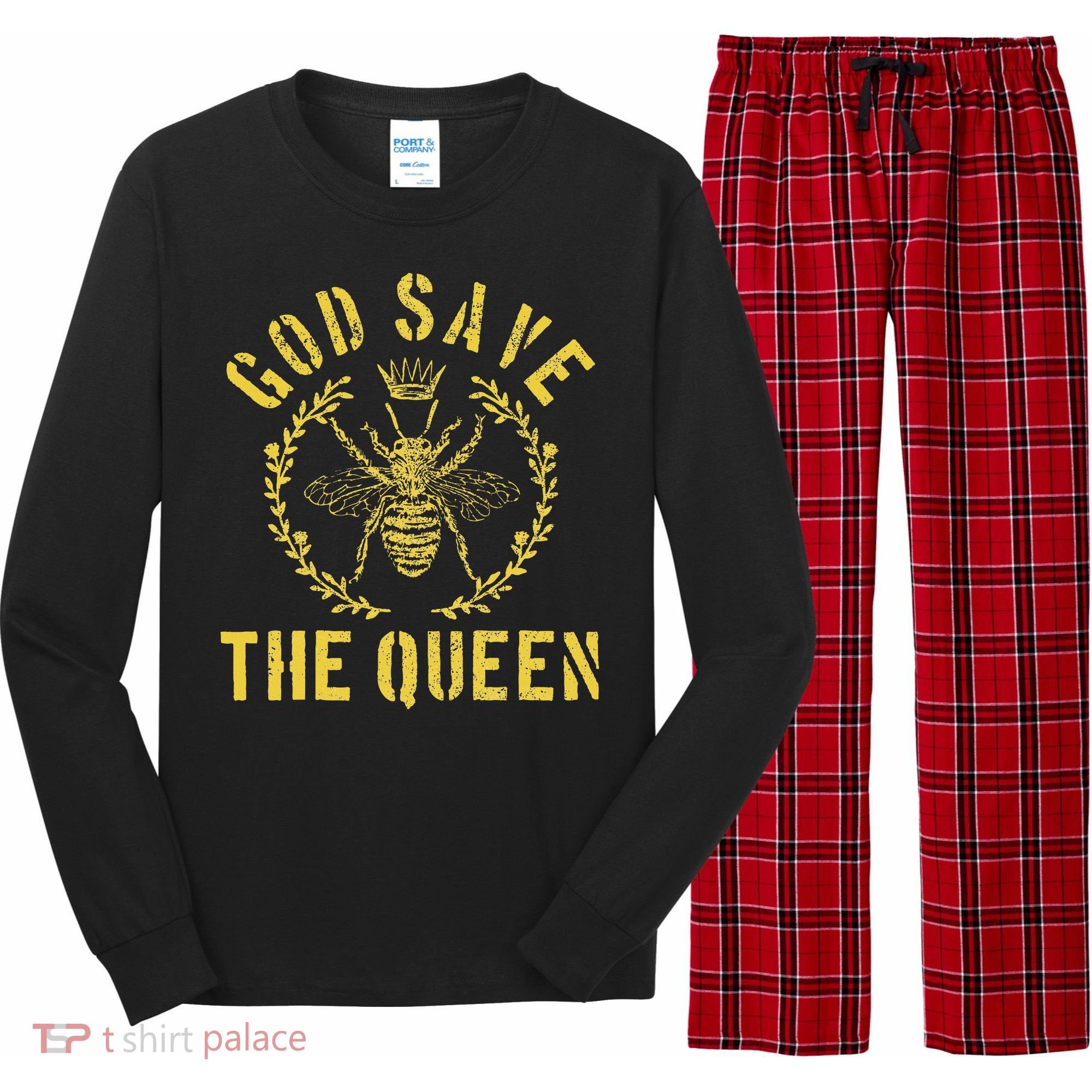 God Save The Queen Bee Queen Bee Long Sleeve Pajama Set