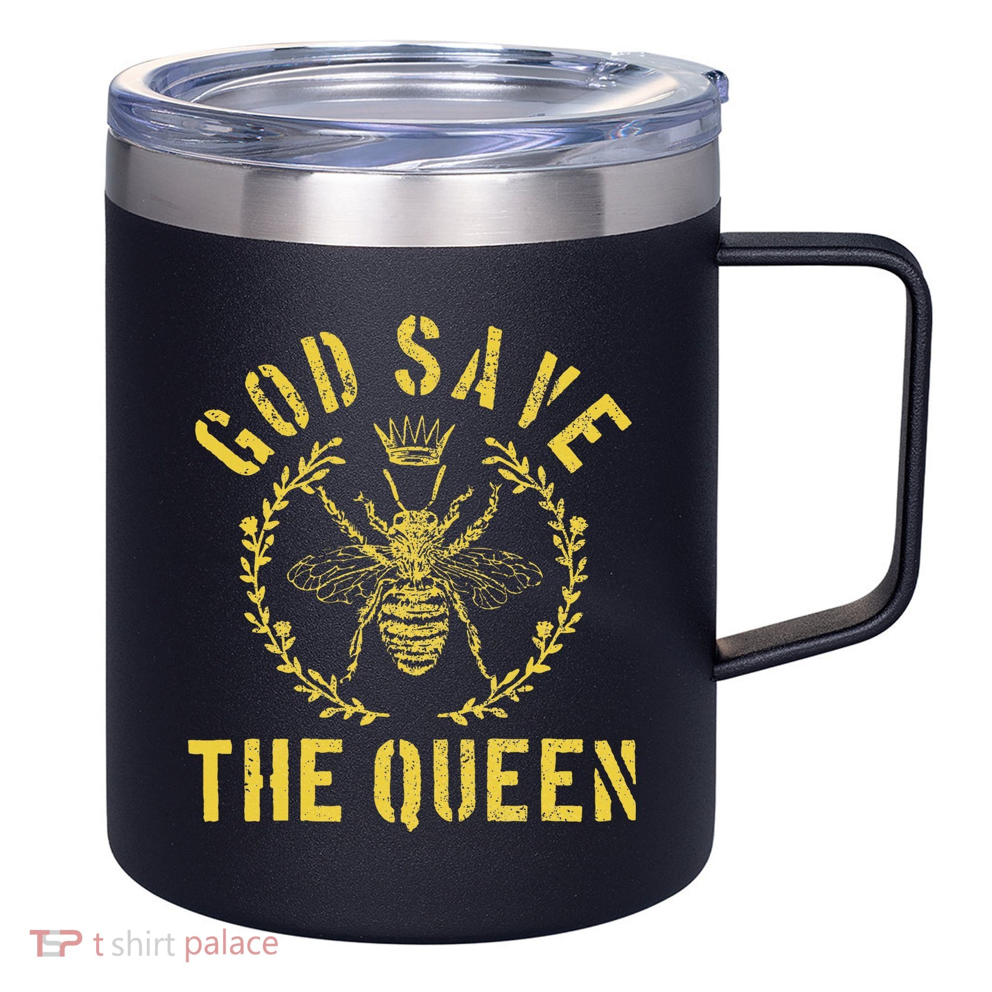 God Save The Queen Bee Queen Bee 12oz Stainless Steel Coffee Mug