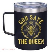 God Save The Queen Bee Queen Bee 12oz Stainless Steel Coffee Mug thumb 2