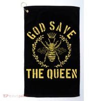 God Save The Queen Bee Queen Bee Golf Towel thumb 0