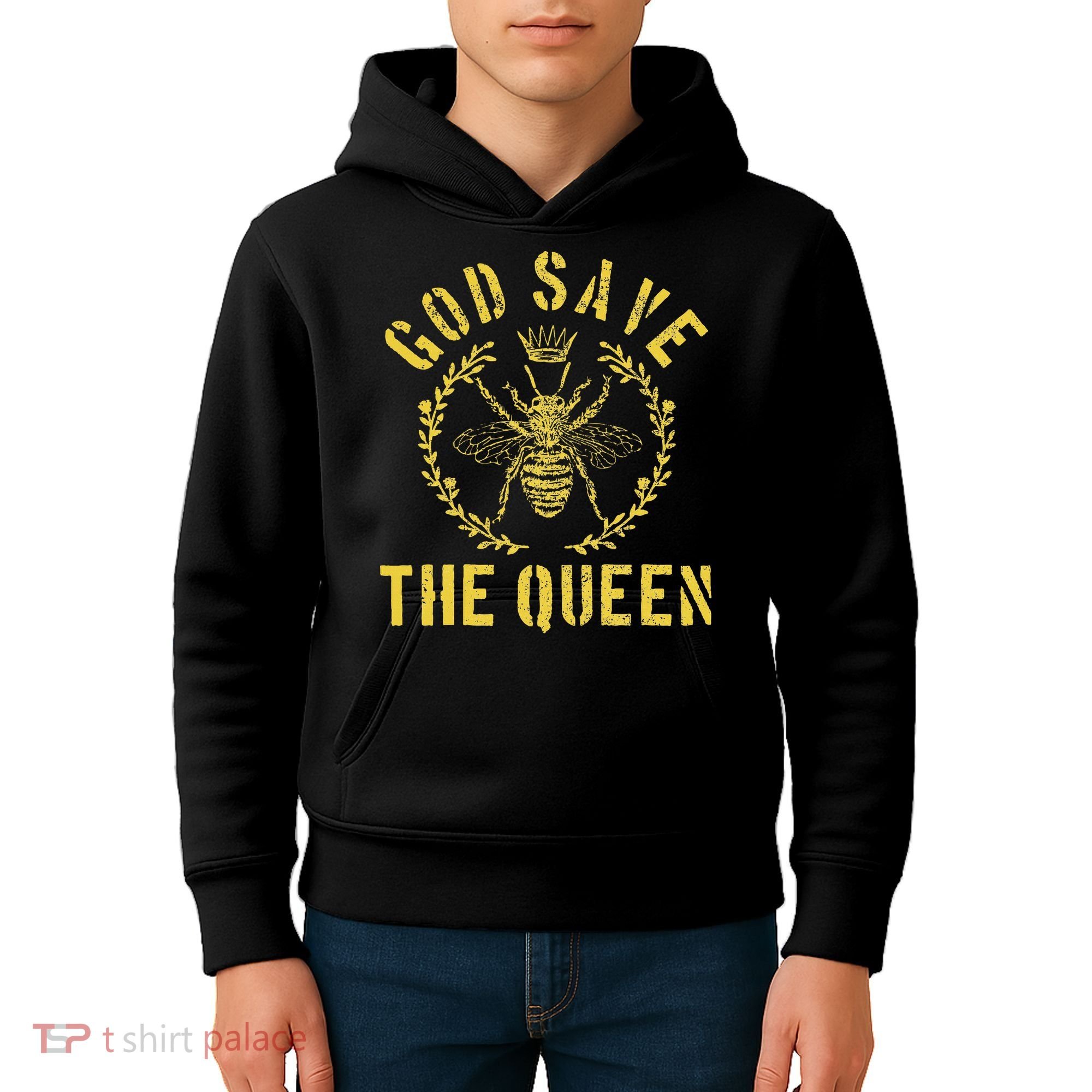 God Save The Queen Bee Queen Bee Kids Hoodie