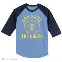 God Save The Queen Bee Queen Bee Raglan Baseball Sleeve Shirt thumb 0