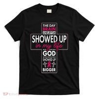 God Showed Up Brain Aneurysm Awareness Burgundy Aortic T-Shirt thumb 0