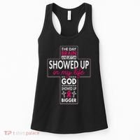 God Showed Up Brain Aneurysm Awareness Burgundy Aortic Women's Tank Top thumb 0