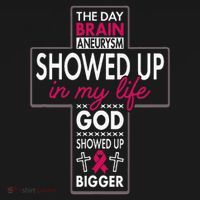 God Showed Up Brain Aneurysm Awareness Burgundy Aortic Women's Tank Top thumb 5