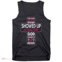 God Showed Up Brain Aneurysm Awareness Burgundy Aortic Tank Top thumb 0