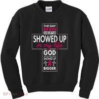 God Showed Up Brain Aneurysm Awareness Burgundy Aortic Kids Sweatshirt thumb 0