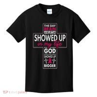 God Showed Up Brain Aneurysm Awareness Burgundy Aortic Kids T-Shirt thumb 0