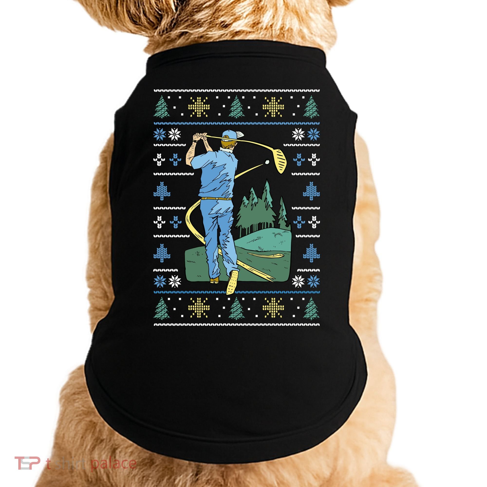 Golf Sport Ugly Christmas Sweater Doggie Tank