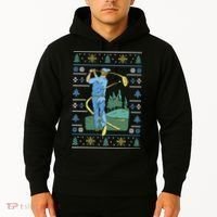 Golf Sport Ugly Christmas Sweater Hoodie thumb 2