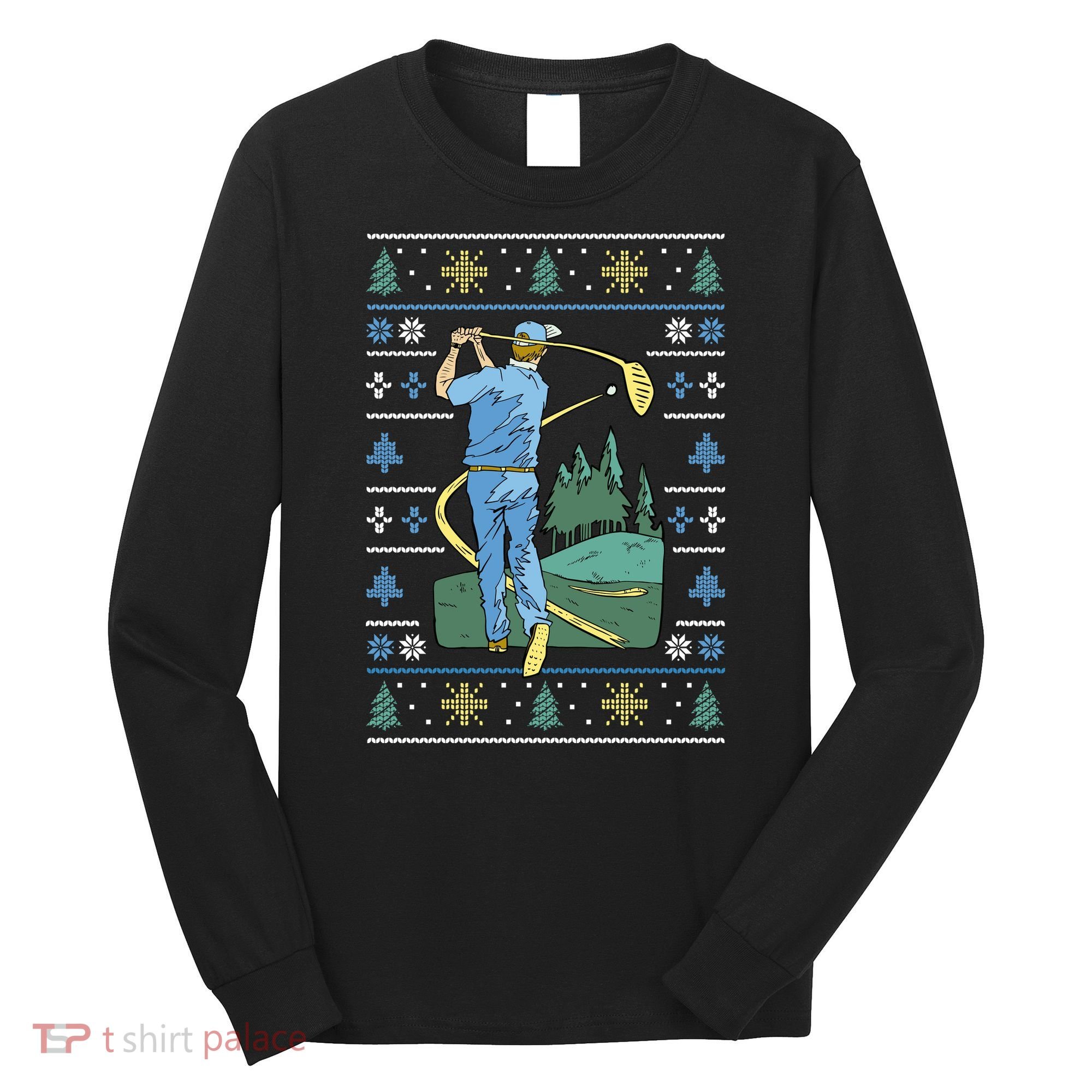 Golf Sport Ugly Christmas Sweater Long Sleeve Shirt