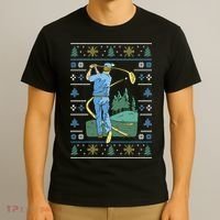 Golf Sport Ugly Christmas Sweater T-Shirt thumb 3