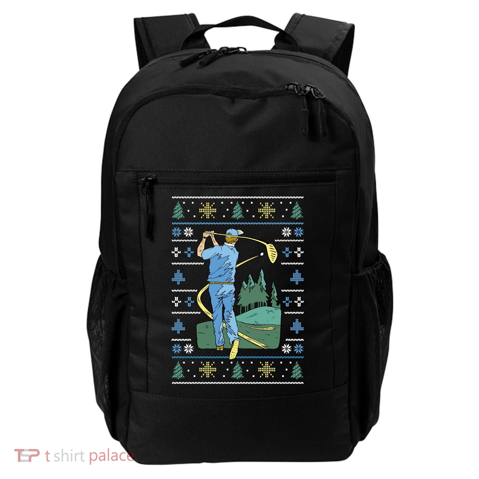 Golf Sport Ugly Christmas Sweater Backpack