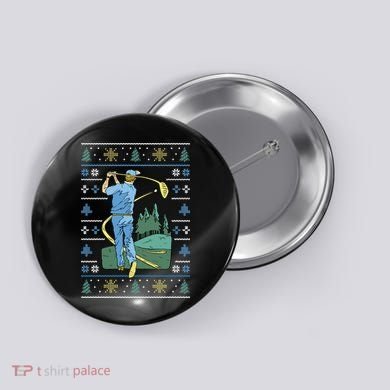 Golf Sport Ugly Christmas Sweater Button