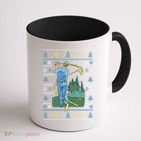 Golf Sport Ugly Christmas Sweater Coffee Mug thumb 1