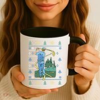 Golf Sport Ugly Christmas Sweater Coffee Mug thumb 3