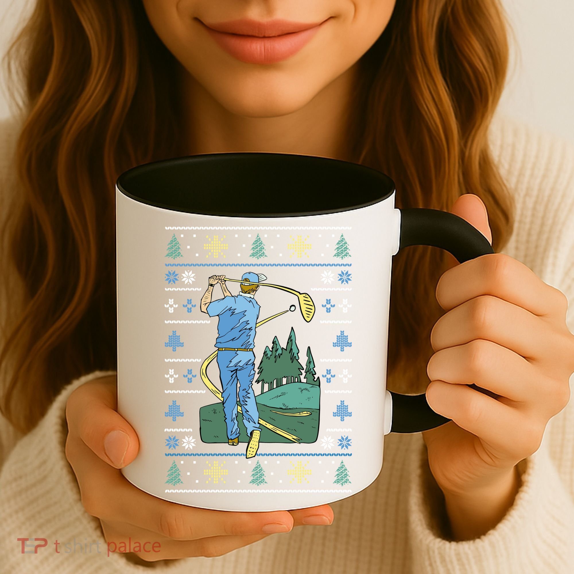 Golf Sport Ugly Christmas Sweater Coffee Mug