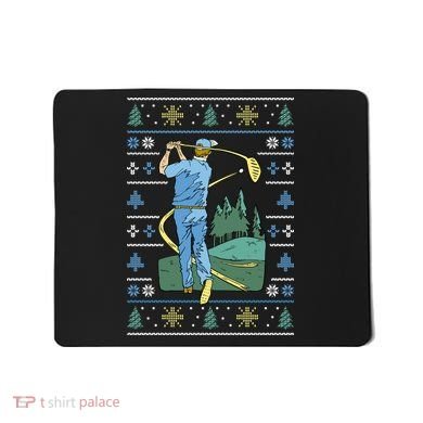 Golf Sport Ugly Christmas Sweater Mousepad