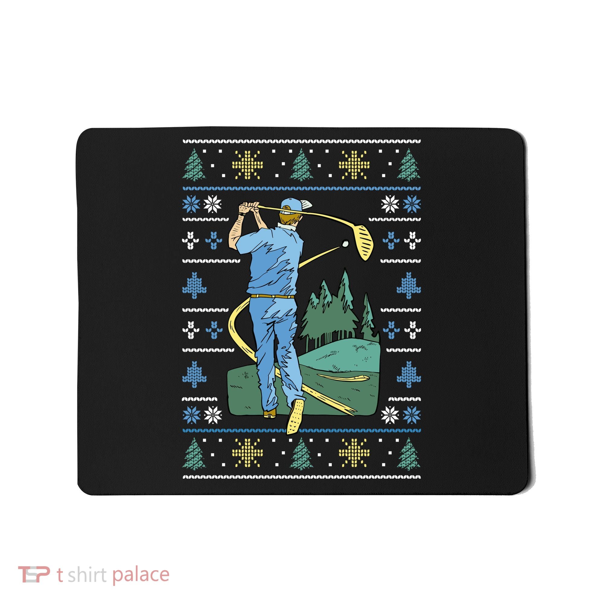 Golf Sport Ugly Christmas Sweater Mousepad