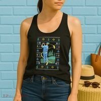 Golf Sport Ugly Christmas Sweater Women's Tank Top thumb 2