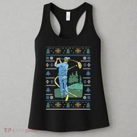 Golf Sport Ugly Christmas Sweater Women's Tank Top thumb 3
