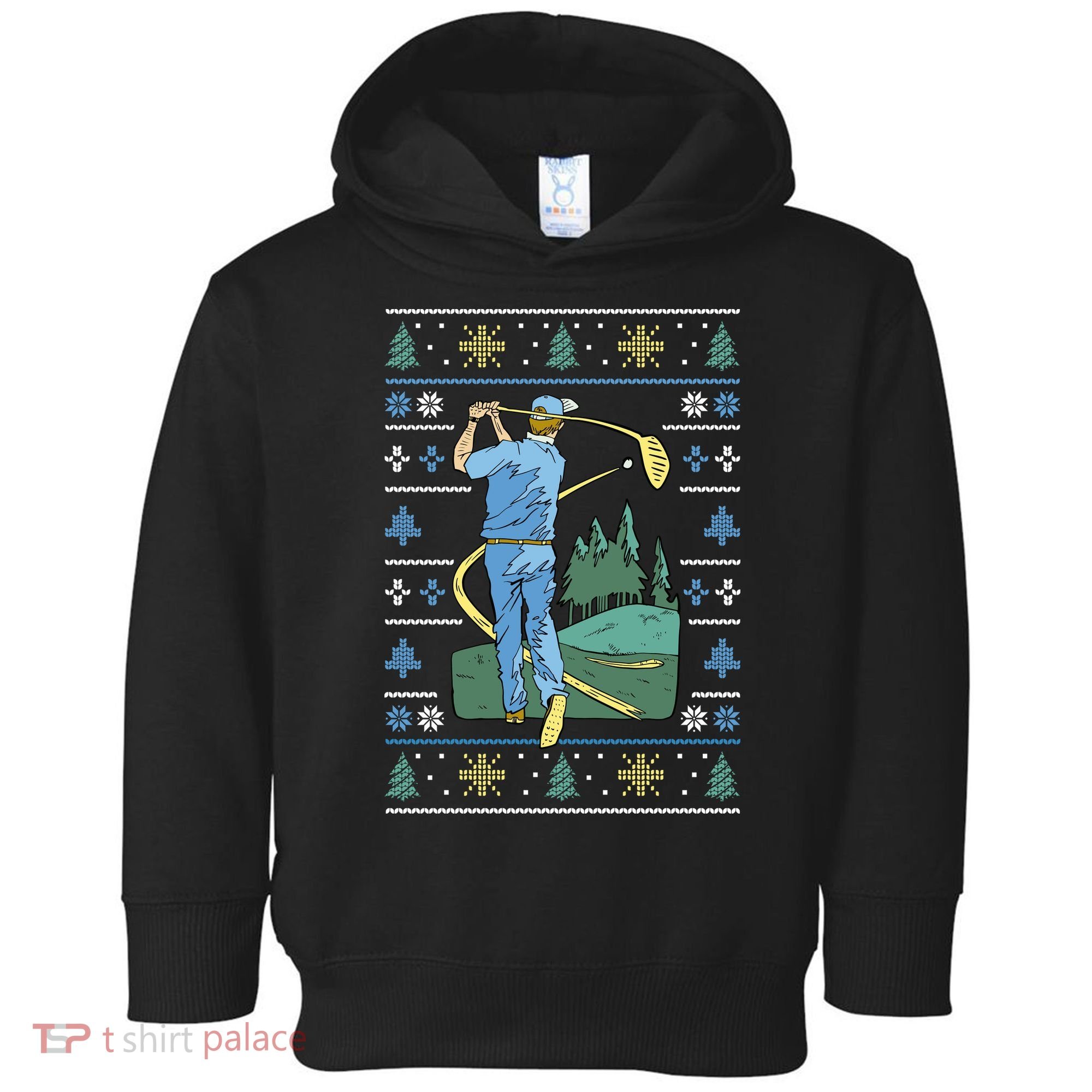 Golf Sport Ugly Christmas Sweater Toddler Hoodie
