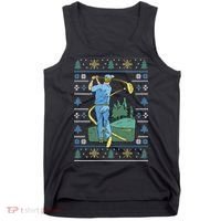 Golf Sport Ugly Christmas Sweater Tank Top thumb 0
