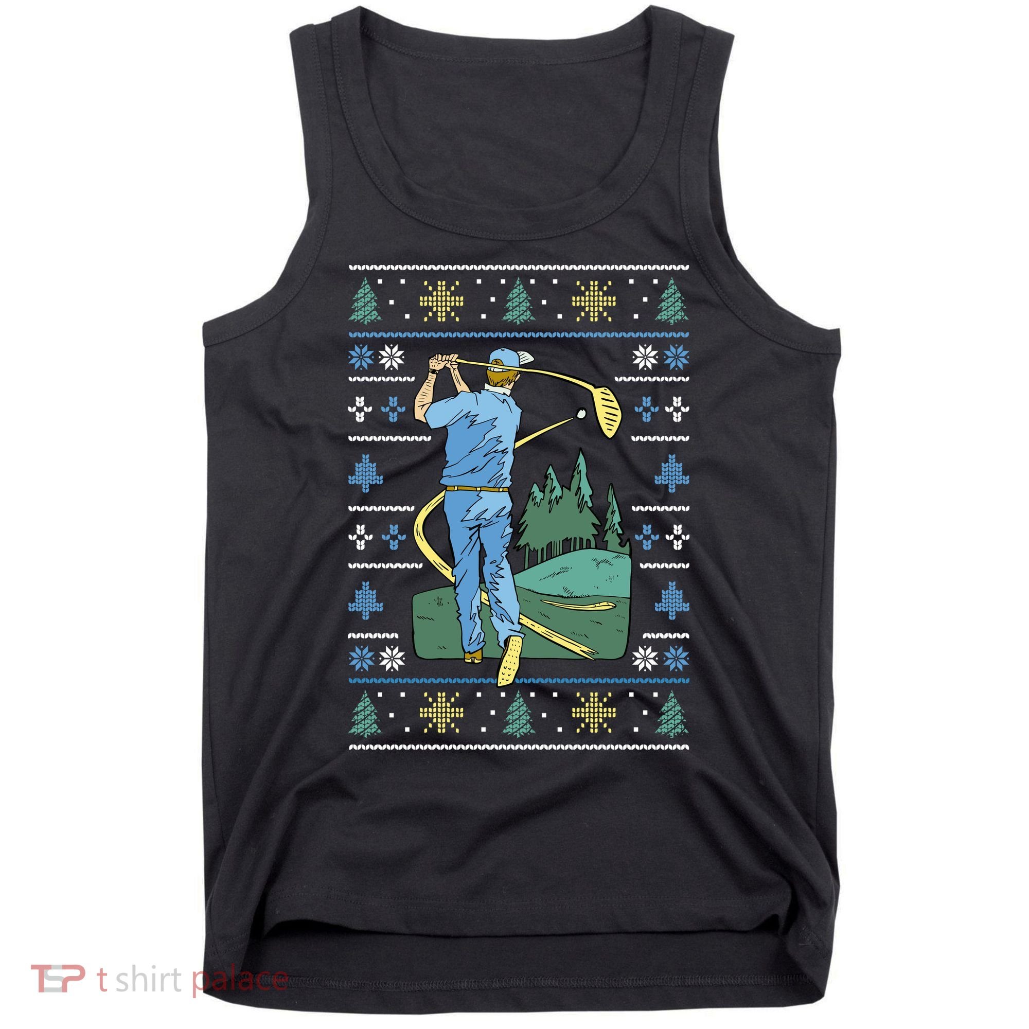 Golf Sport Ugly Christmas Sweater Tank Top