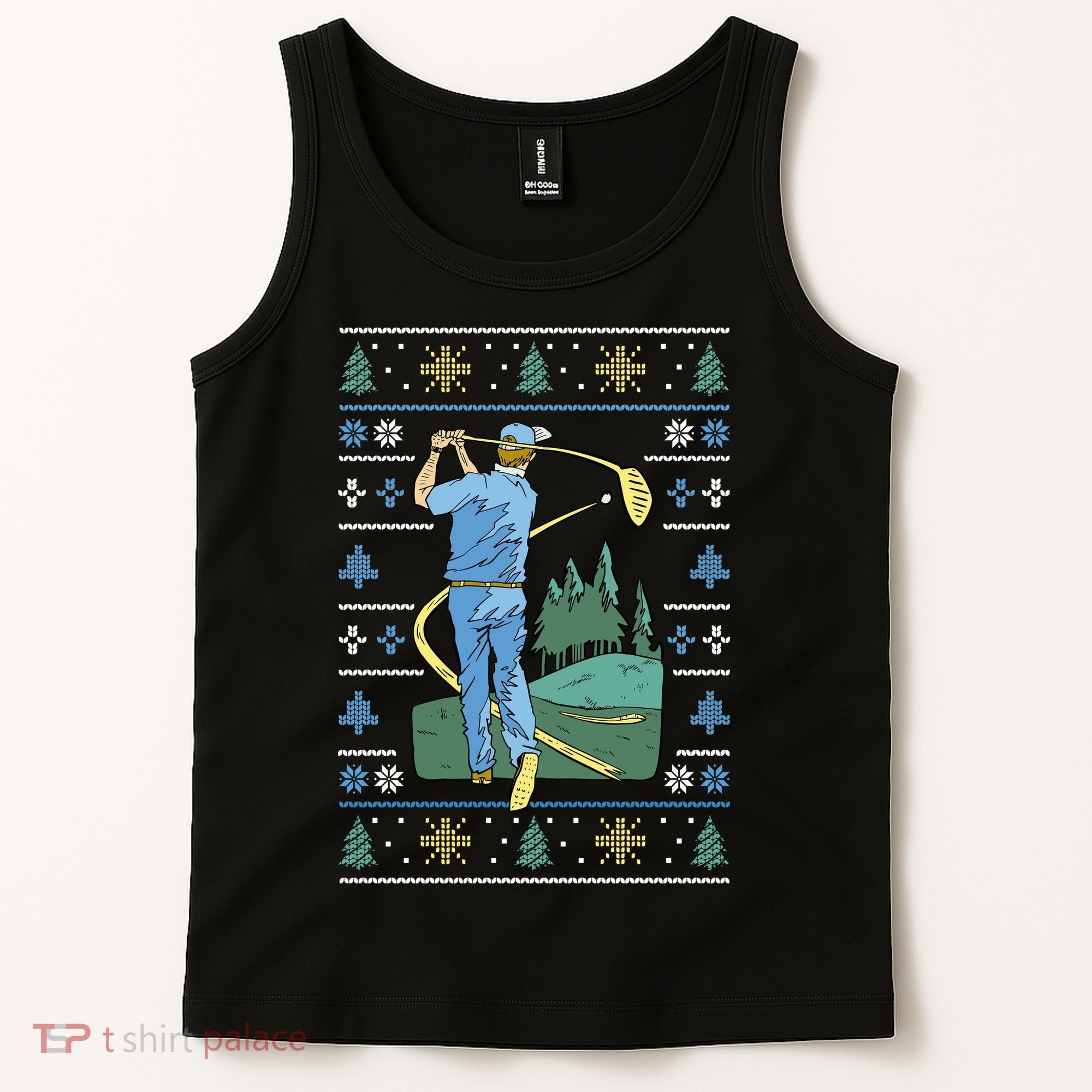 Golf Sport Ugly Christmas Sweater Tank Top