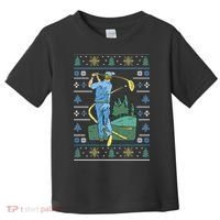 Golf Sport Ugly Christmas Sweater Toddler T-Shirt thumb 0