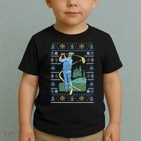 Golf Sport Ugly Christmas Sweater Toddler T-Shirt thumb 2