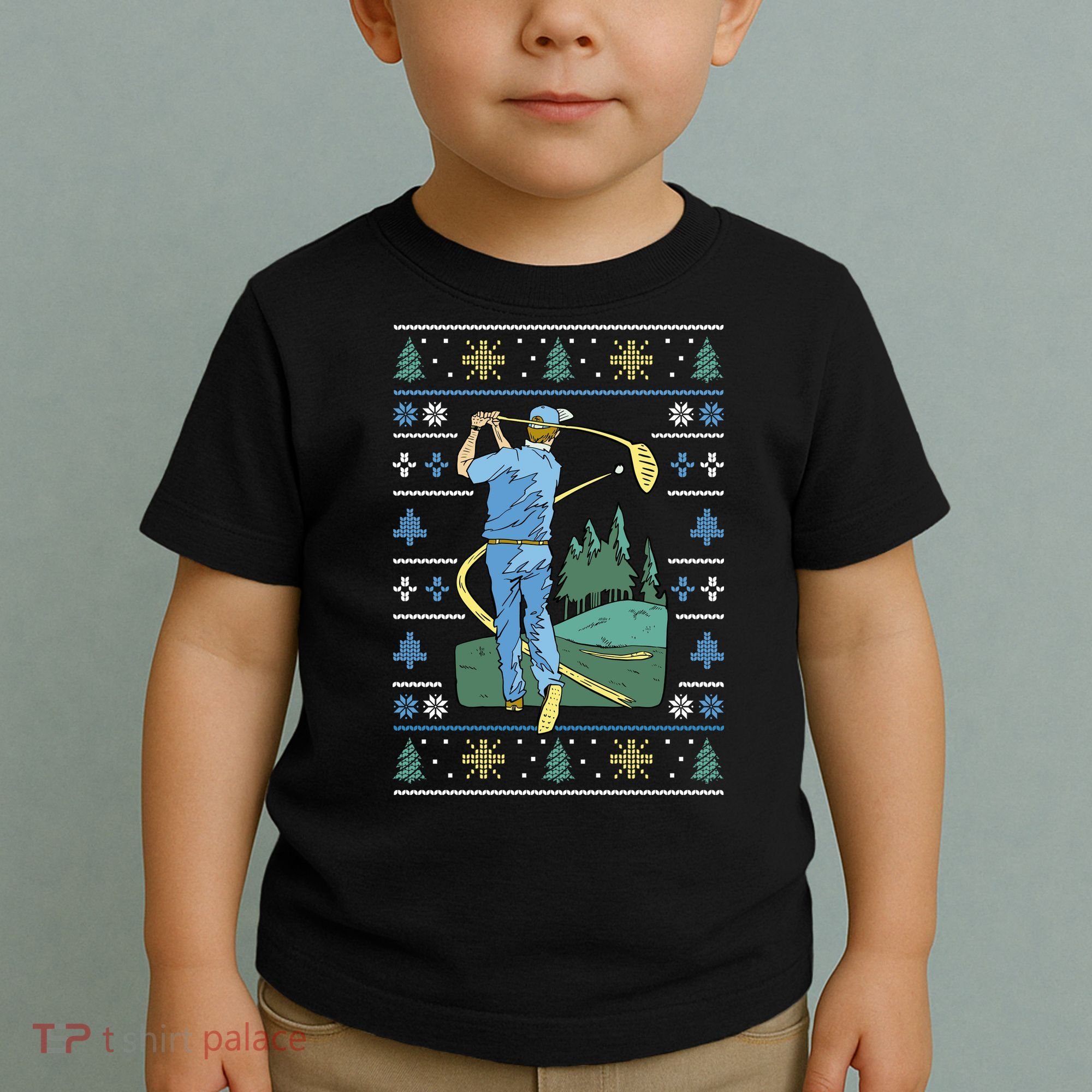 Golf Sport Ugly Christmas Sweater Toddler T-Shirt