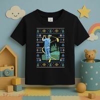 Golf Sport Ugly Christmas Sweater Toddler T-Shirt thumb 3