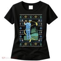 Golf Sport Ugly Christmas Sweater Women's T-Shirt thumb 0