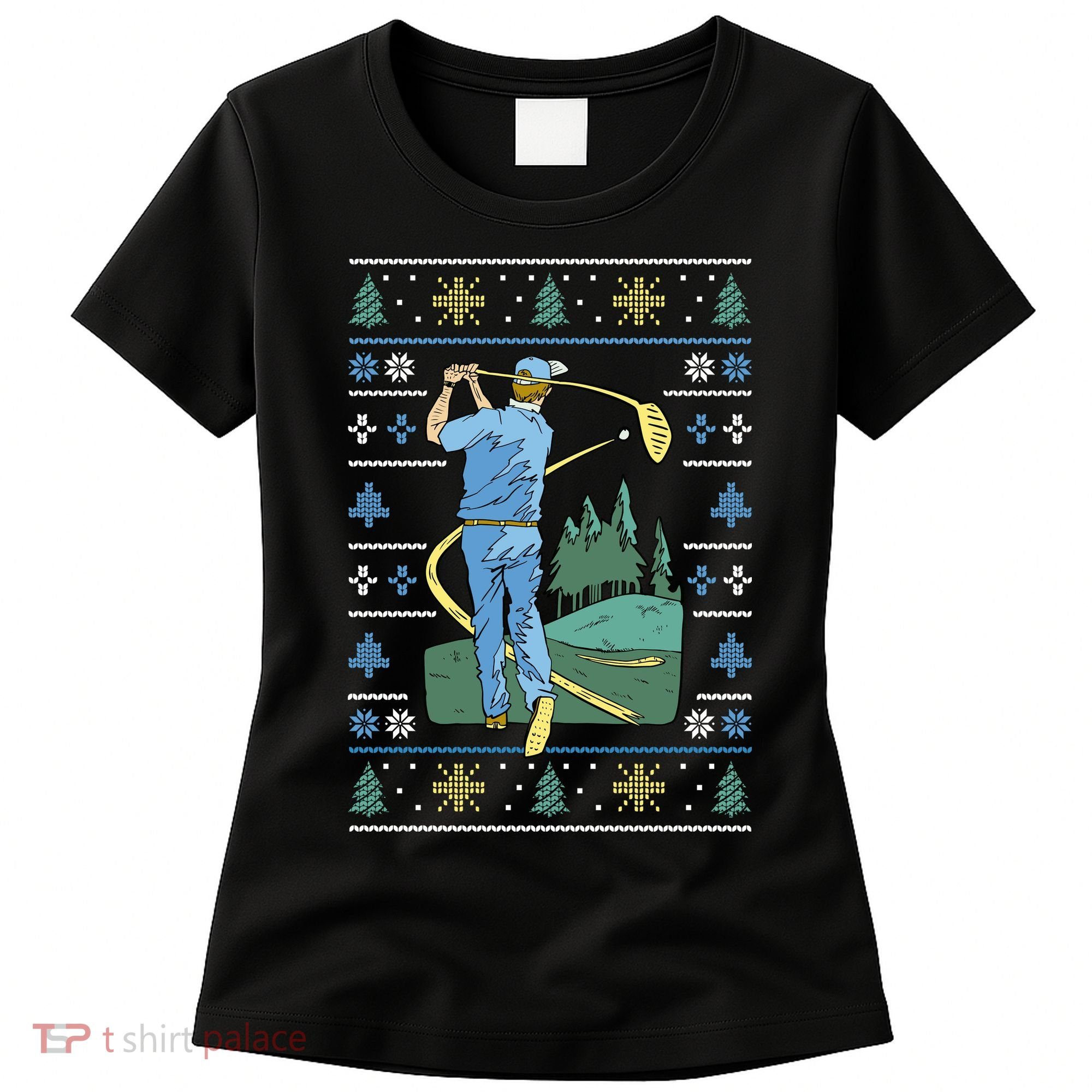 Golf Sport Ugly Christmas Sweater Women's T-Shirt