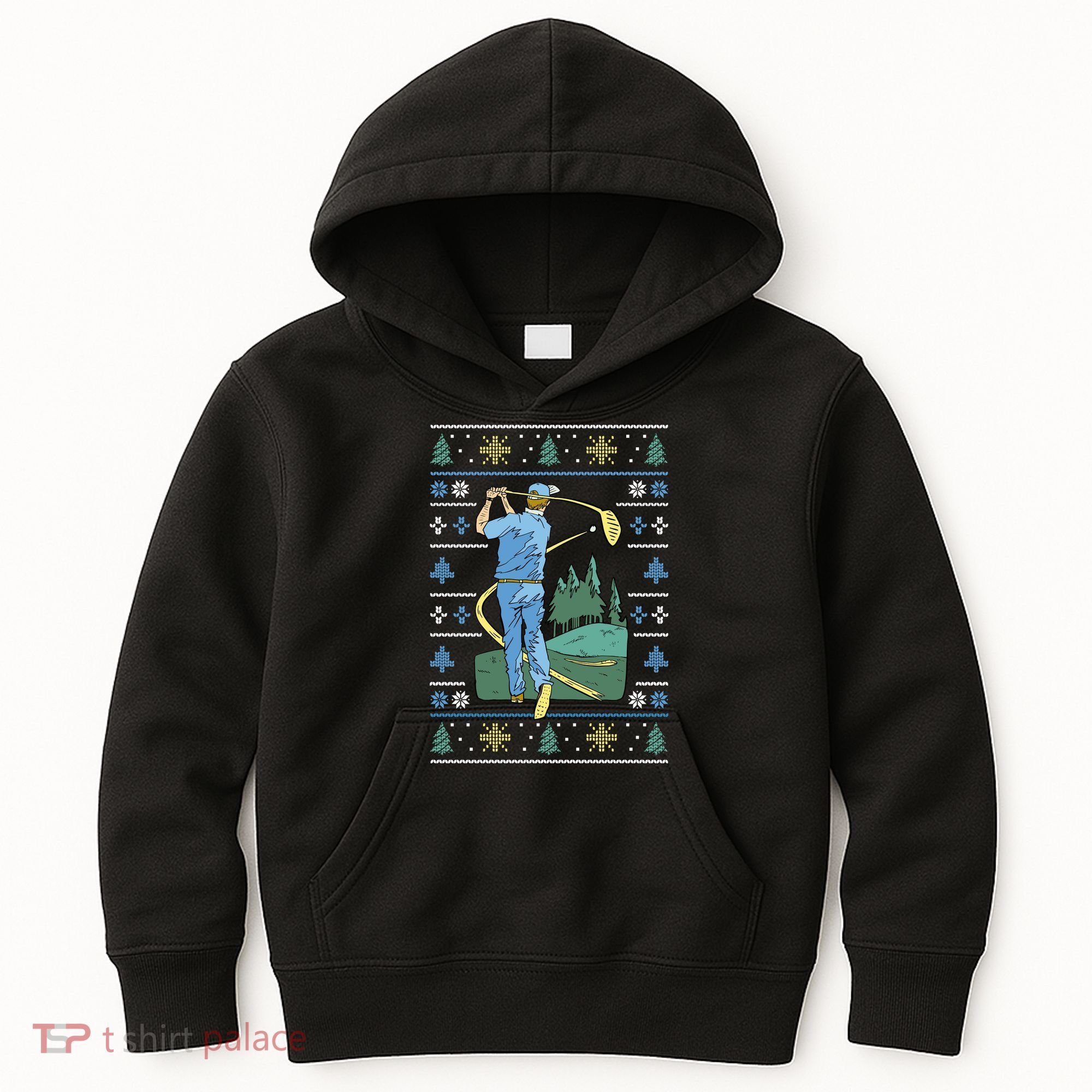 Golf Sport Ugly Christmas Sweater Kids Hoodie