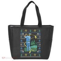Golf Sport Ugly Christmas Sweater Tote Bag thumb 0
