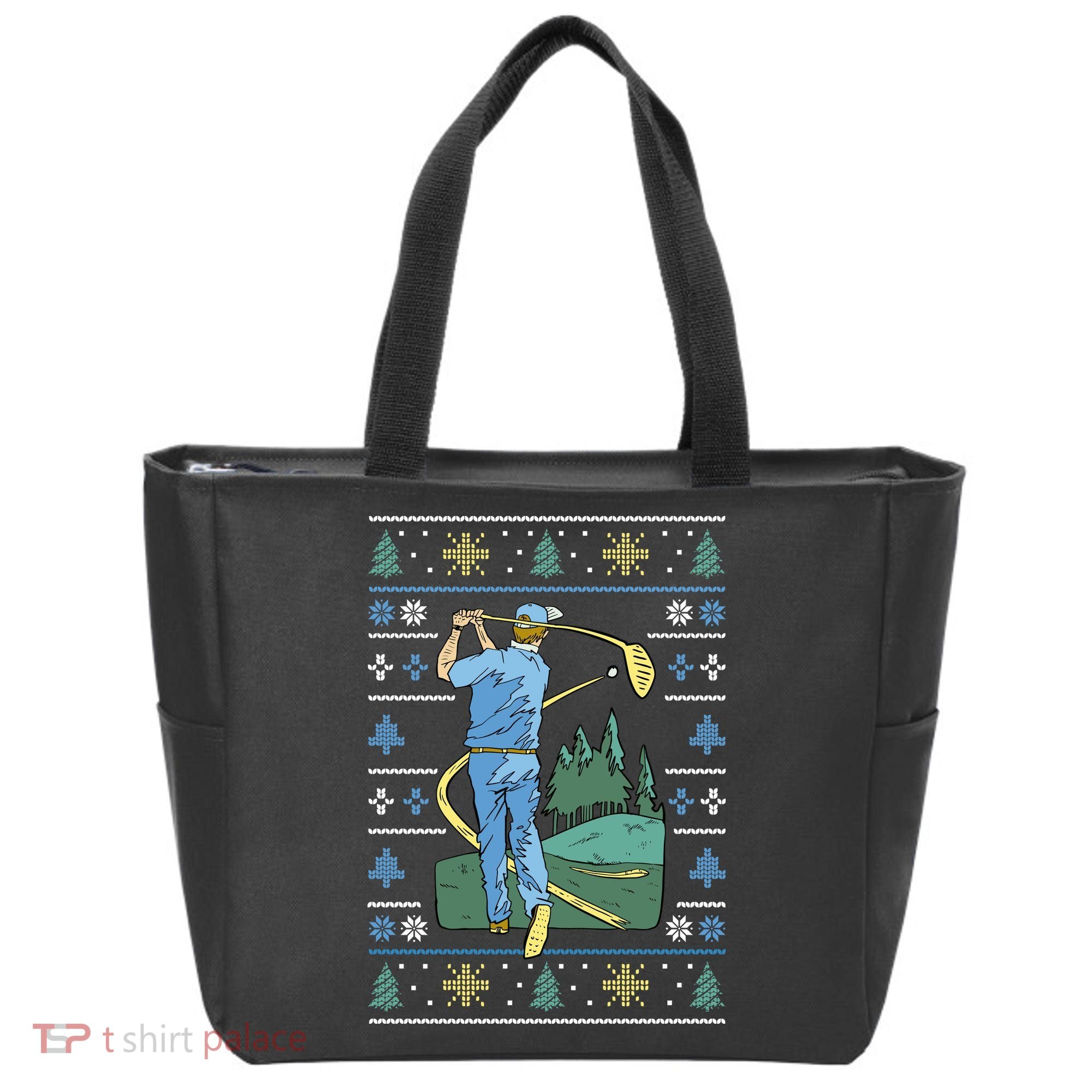 Golf Sport Ugly Christmas Sweater Tote Bag