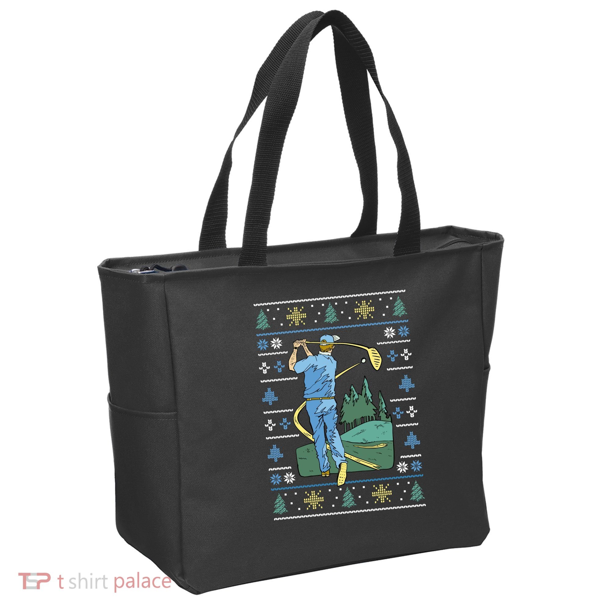 Golf Sport Ugly Christmas Sweater Tote Bag